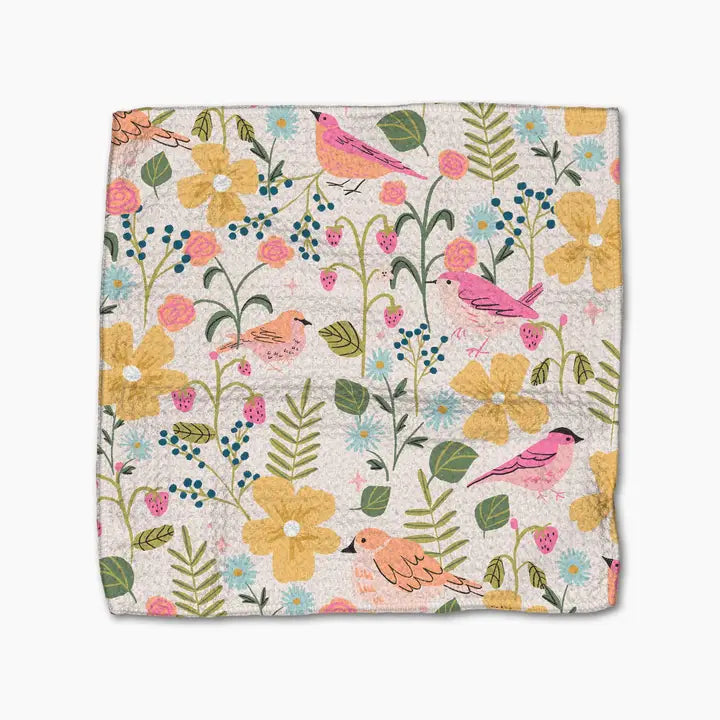 Geometry Summer Songbirds Dishcloth Set