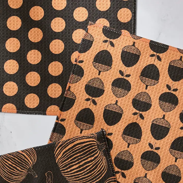 Geometry Autumn Noir Dishcloth Set