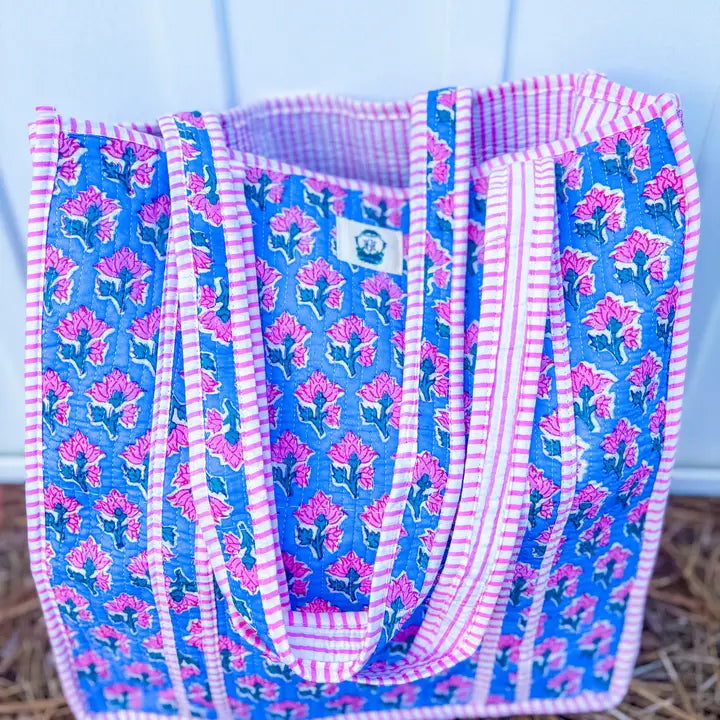 Heart of Grace Pink Blossom | Regular Quilted Tote Bag