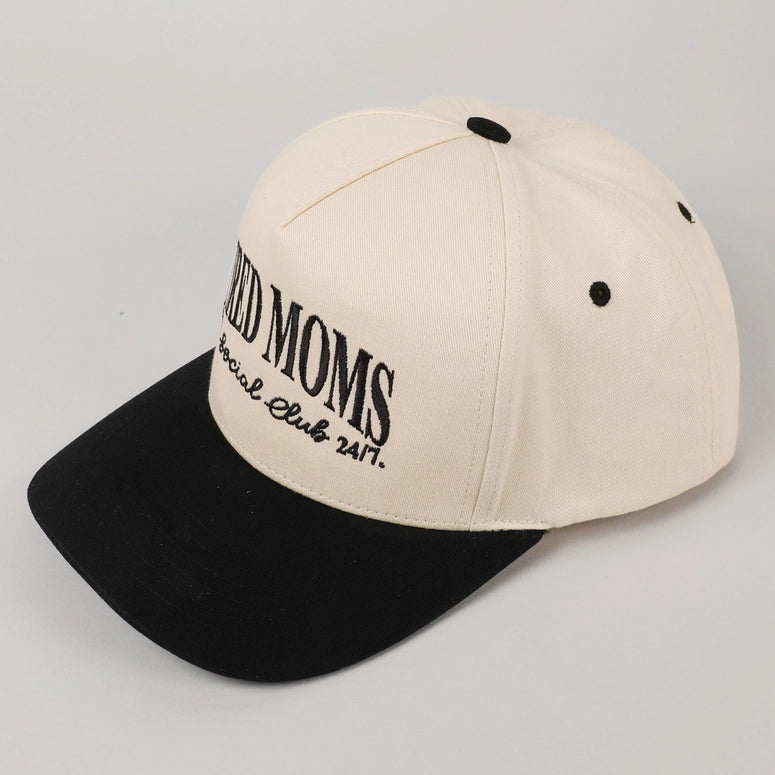 Tired Moms Est Social Club 24/7 Embroidery Cap