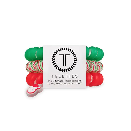 Teleties Sprial Hair Coils | Large | Santa Baby Hair Ties