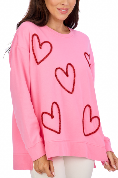 MUD PIE LOVE SPARKLE SWEATSHIRT