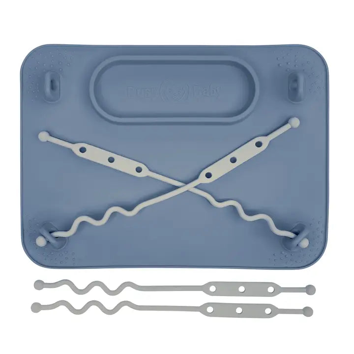 Busy Baby Silicone Placemat - 4 Tether Version- Pewter