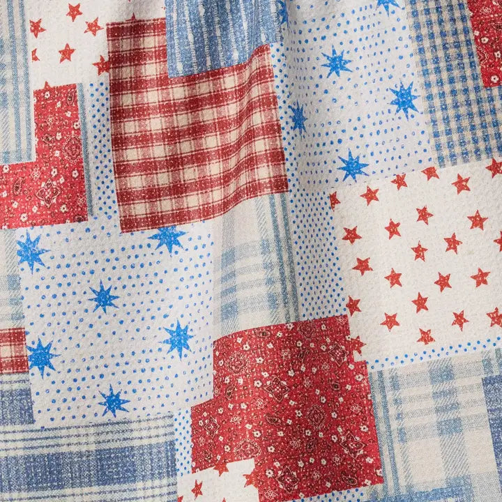 Geometry Stars and Stitches Tea Towel