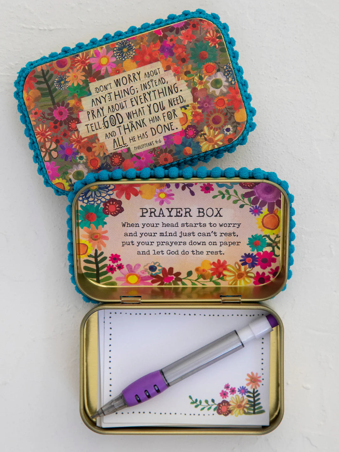 Natural Life Tin Prayer Box-Don't Worry