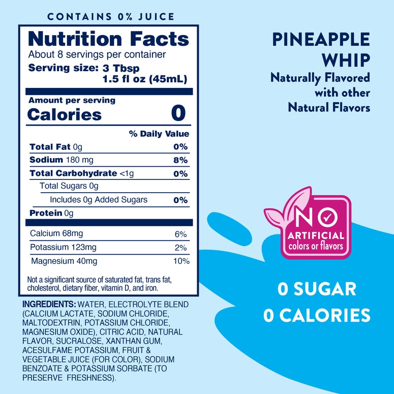 Jordan's Skinny Mixes Sugar Free Pineapple Whip Hydration with Electrolytes 375ml