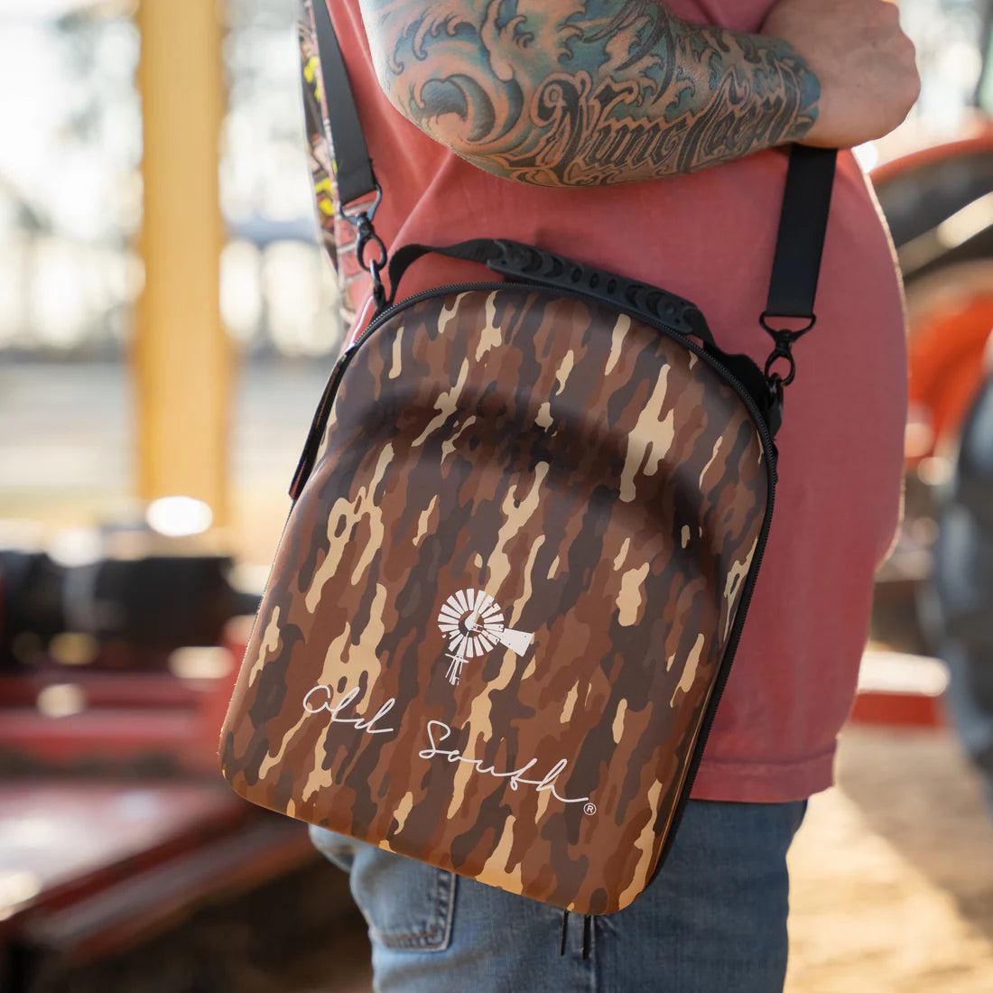 Old South 6 Hat Travel Case - Bark Camo