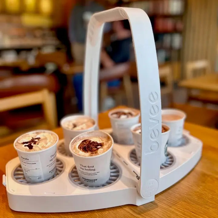 Bevee 6-Cup Reusable Drink Carrier-Cloud Martini