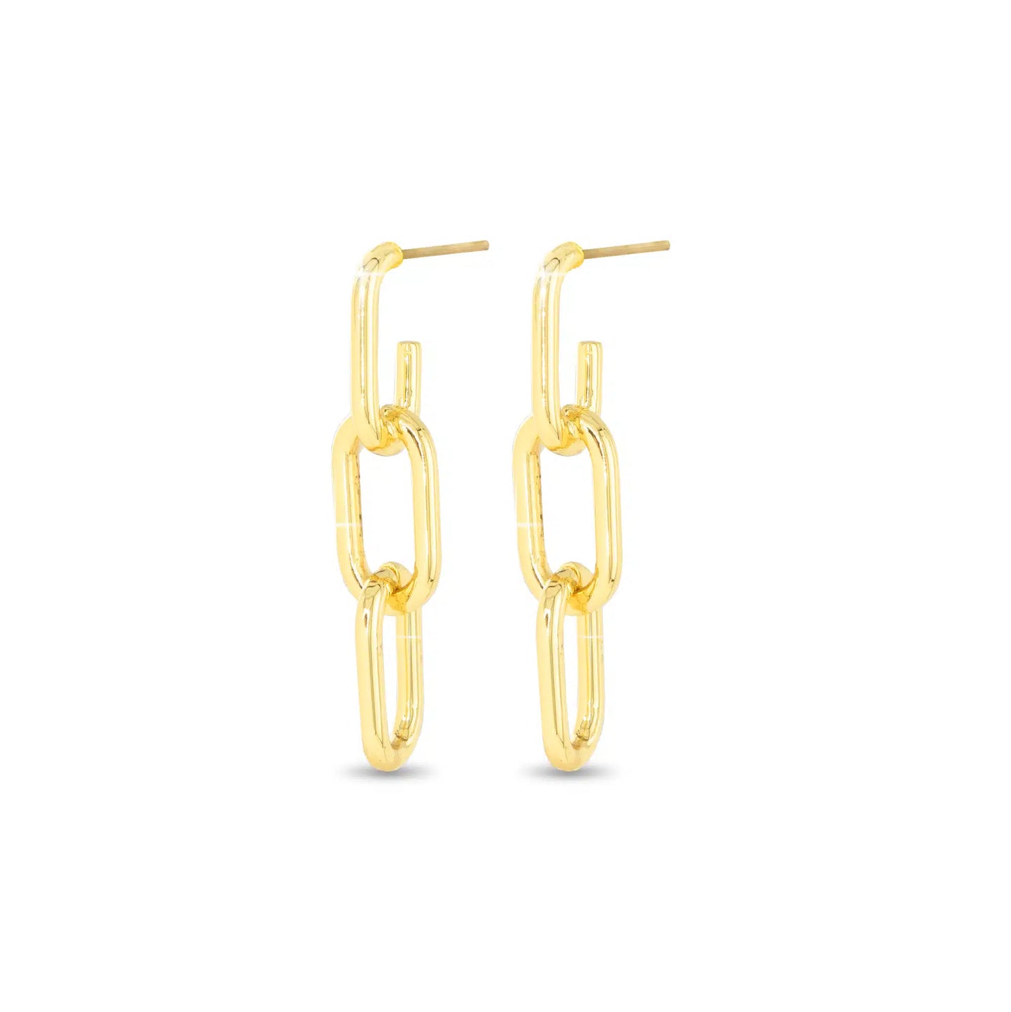 AMANDA BLU GOLD POLISHED LARA DROP EARRINGS