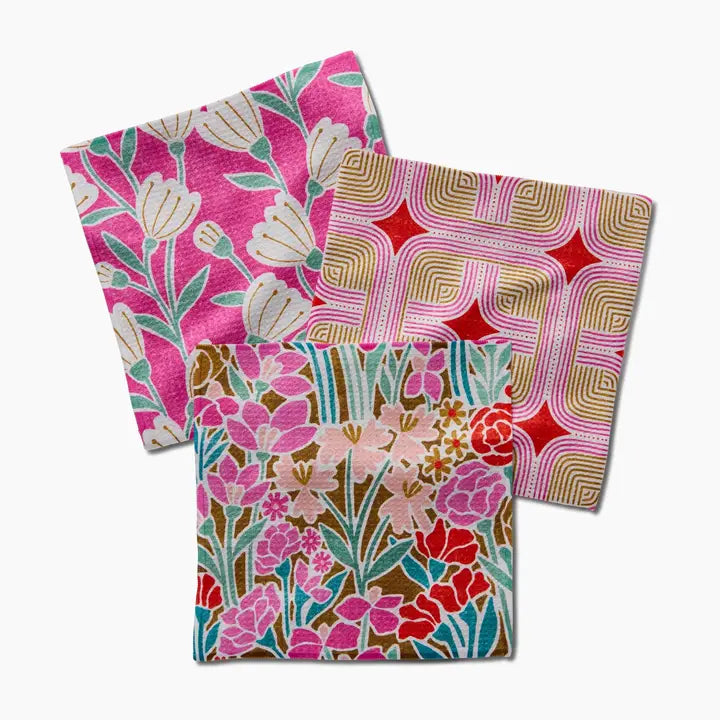 Geometry Clemmie Donna and Janae Dishcloth Set