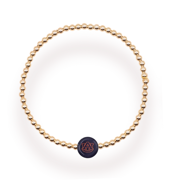 Beaded Blondes Auburn Logo Bracelet