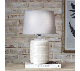 pD HOME WHITE WAVY STRIPE LAMP