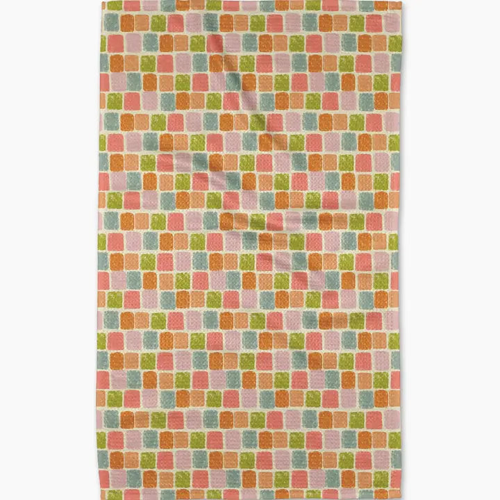 Geometry Beachy Tile Tea Towel