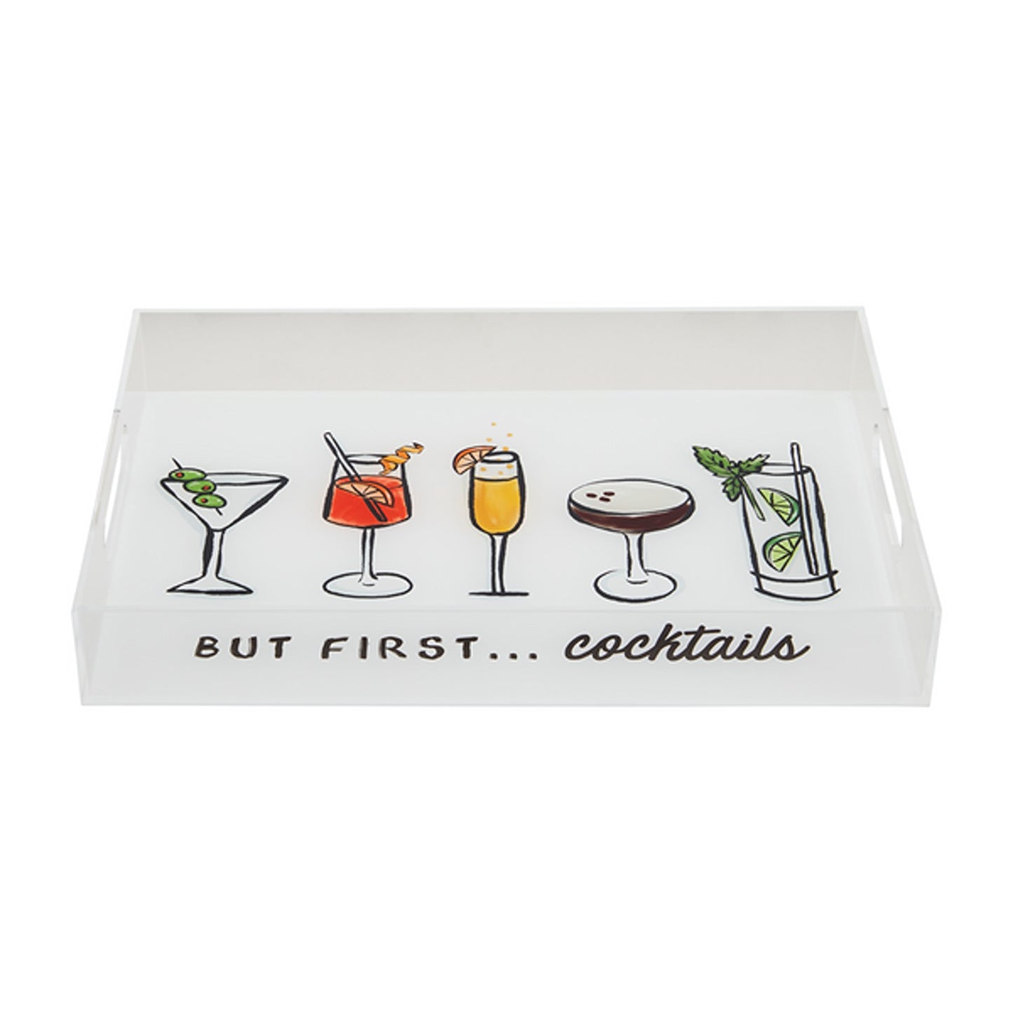 MUD PIE Acrylic Bar Tray