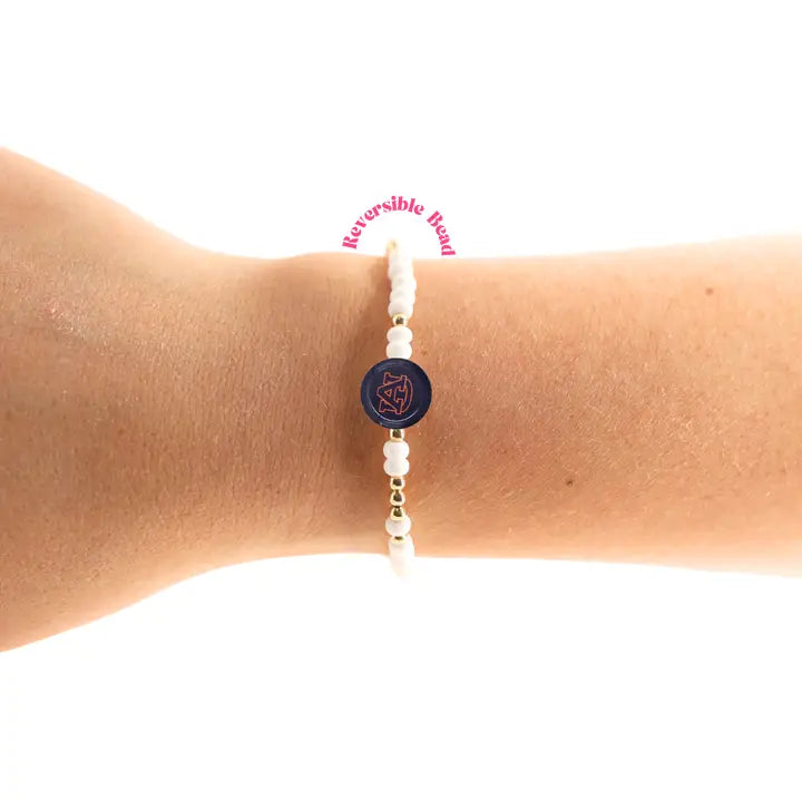 Beaded Blondes Auburn Logo Bracelet