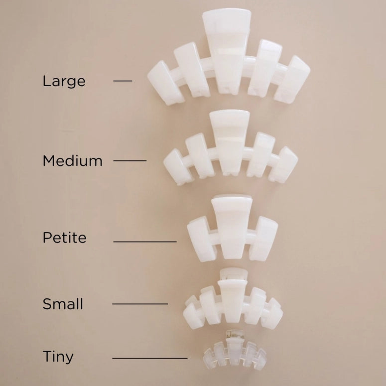 Teleties Classic | Coconut White | Petite | Claw Clip
