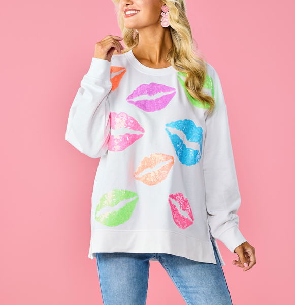 MUD PIE LOVE SPARKLE SWEATSHIRT