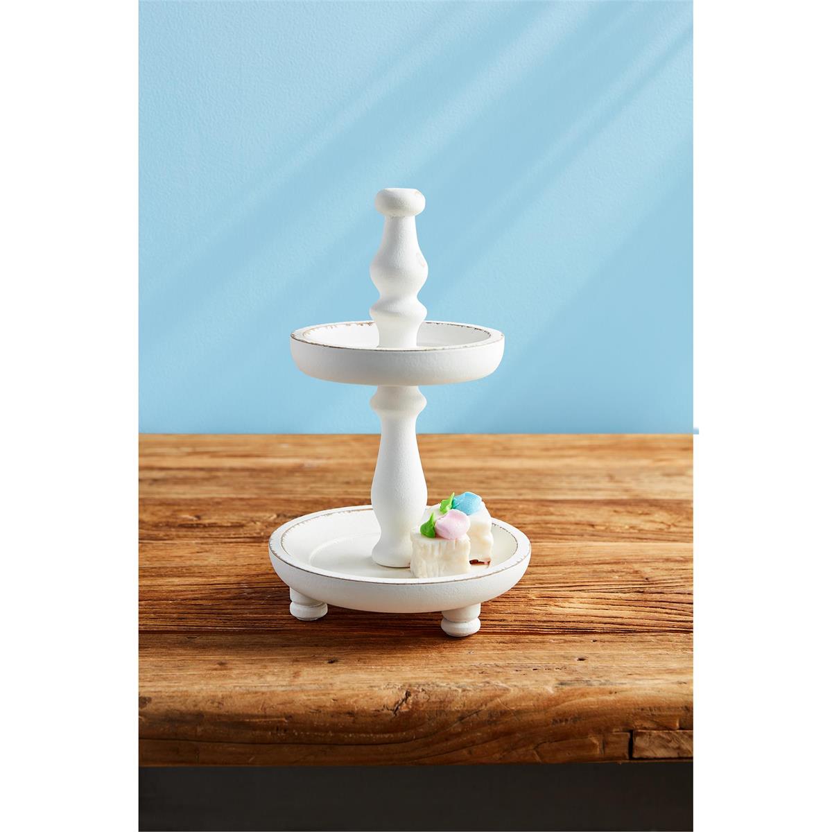MUD PIE WHITE TIERED SERVER