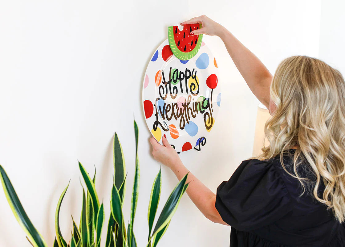 HAPPY EVERYTHING! BLACK SWIRL BIG PLATE STAND