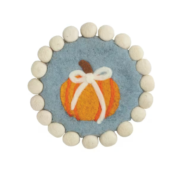 MUD PIE BLUE PUMPKIN TRIVET