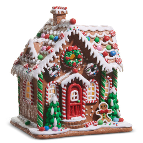 RAZ Imports 10" LIGHTED GINGERBREAD HOUSE