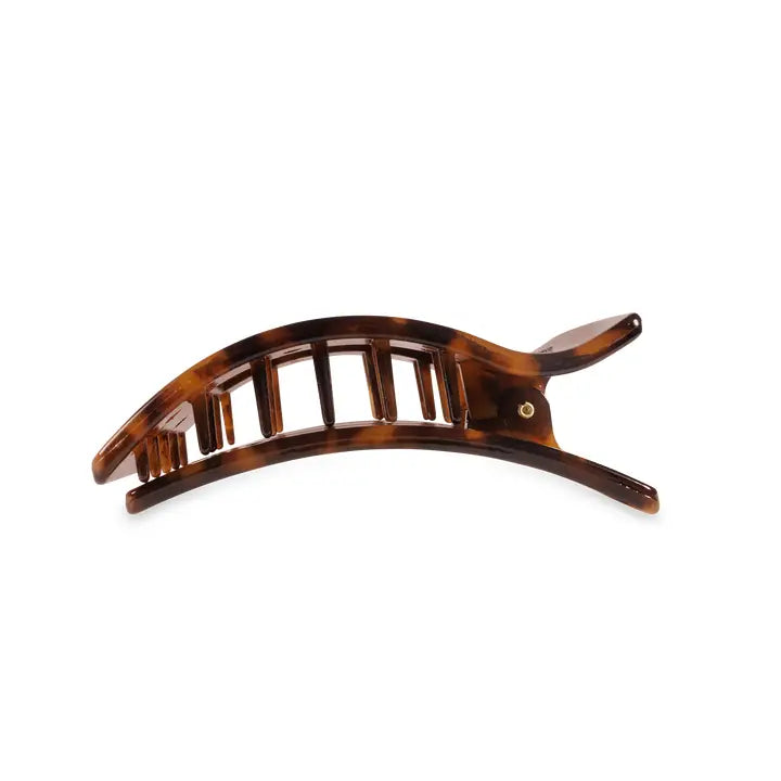 Teleties Flat Rectangle Hair Clip | Medium | Tortoise