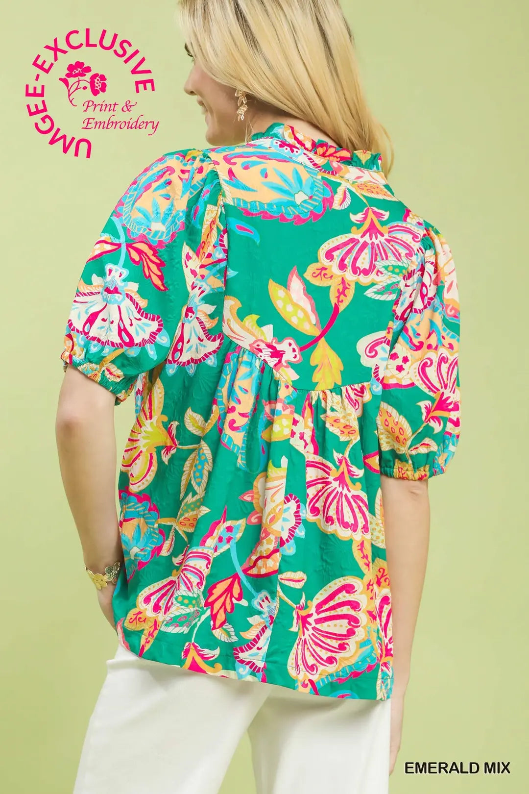 Umgee Paisley Print Top