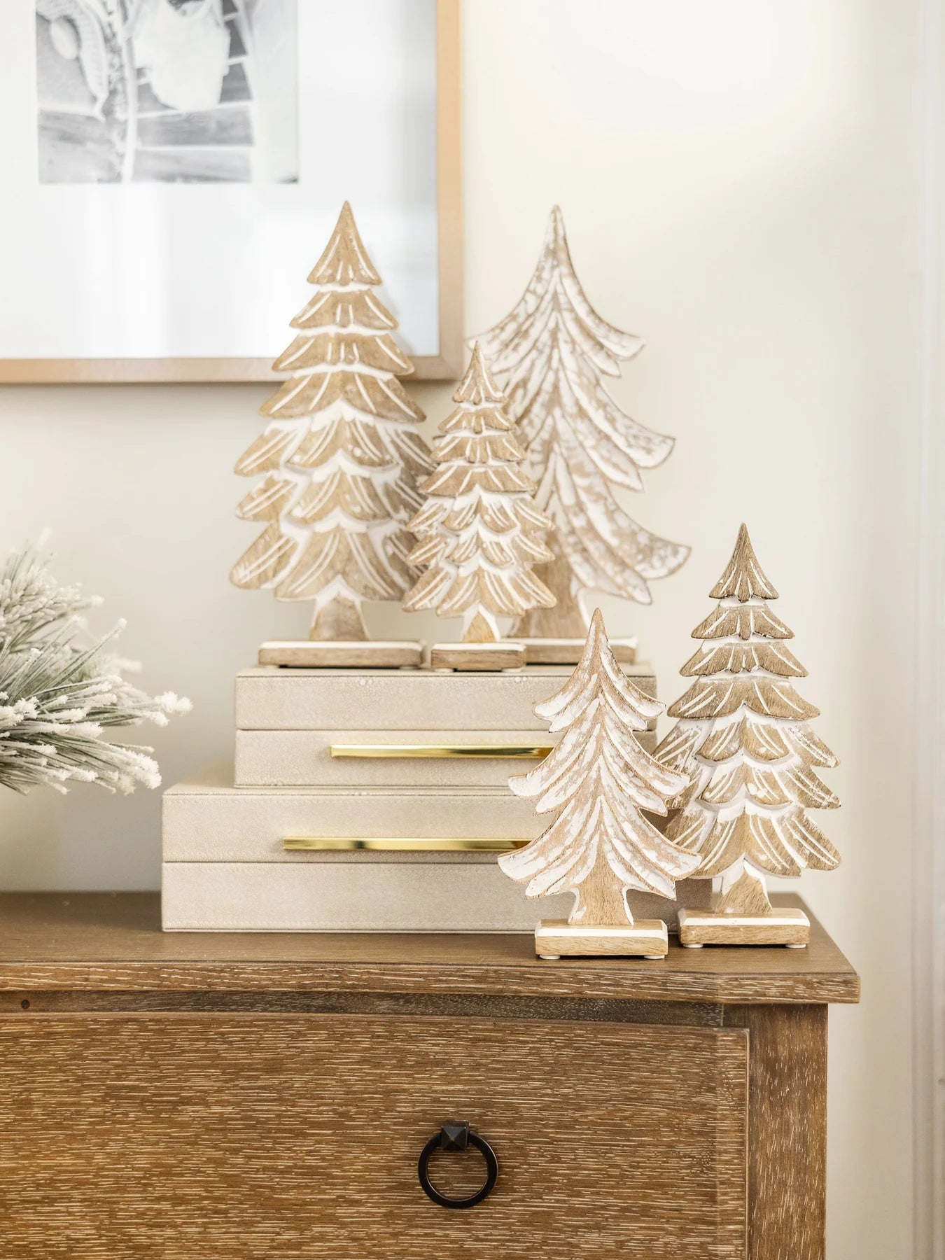 Mary Square Carved Spruce Wood Trees