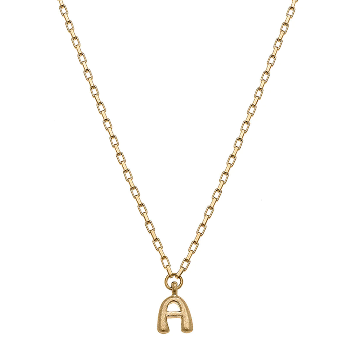 Canvas Style Initial Necklace