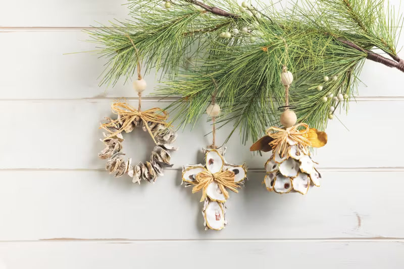 MUD PIE CROSS OYSTER ORNAMENT