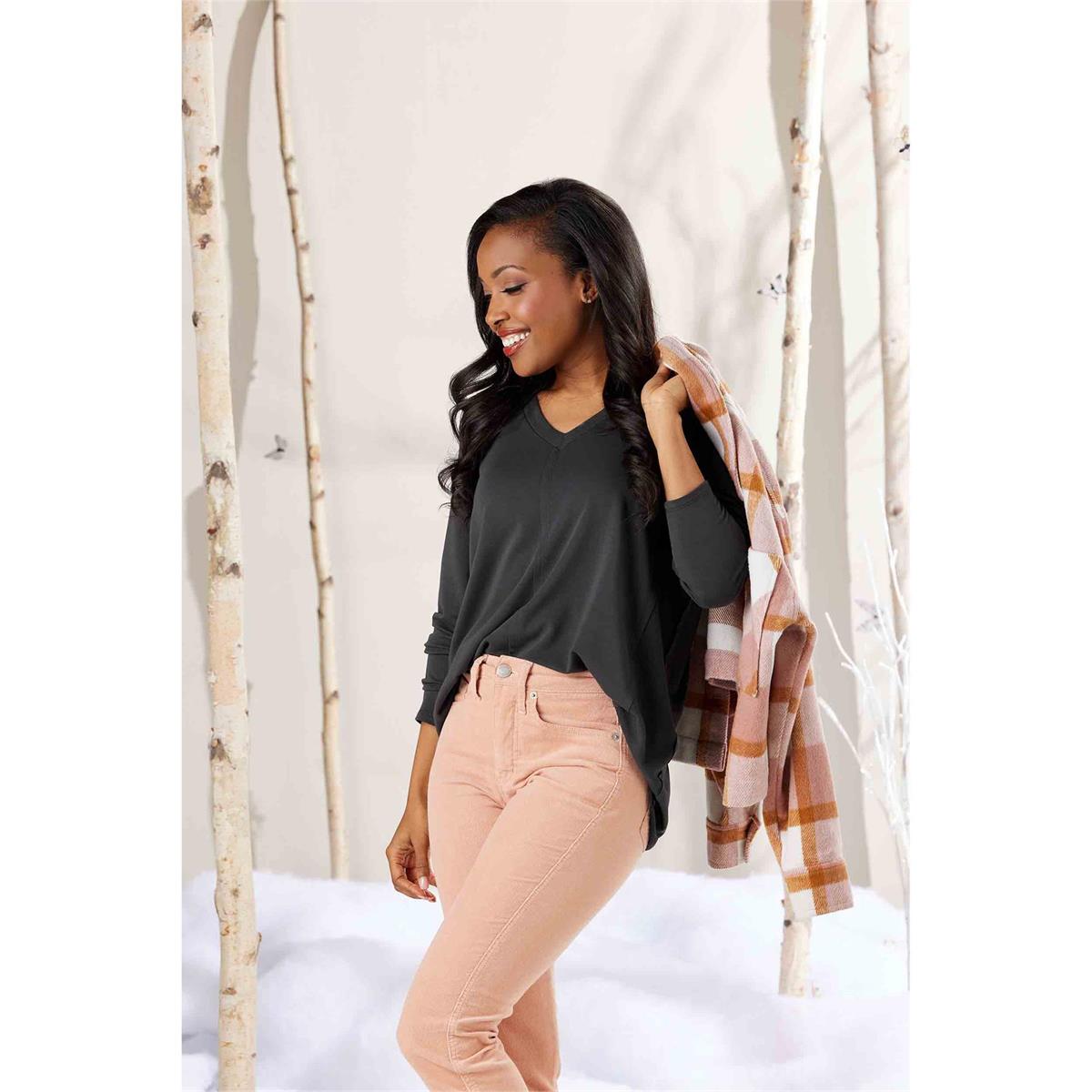 MUD PIE BLACK DEMPSEY LONG SLEEVE TEE