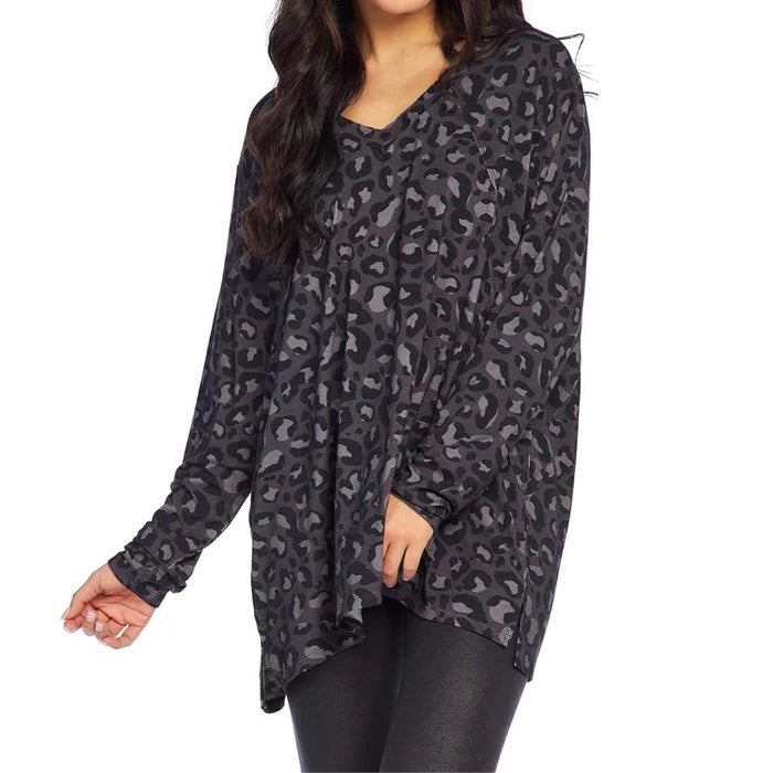 Mud Pie Women's Black Crew Oversized T-Shirts