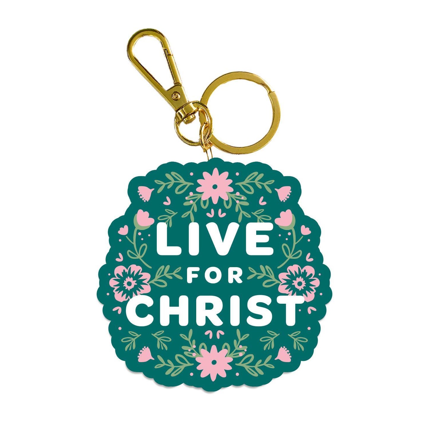 Mary Square Acrylic Keychain Live For Christ