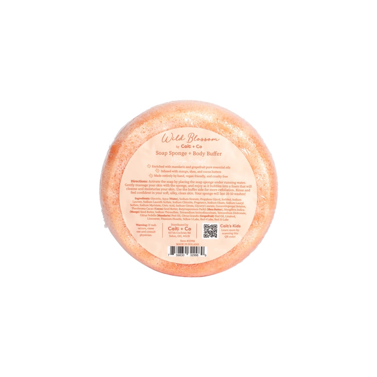 Cait + Co Wild Blossom Soap Infused Body Buffer-Mango Delight