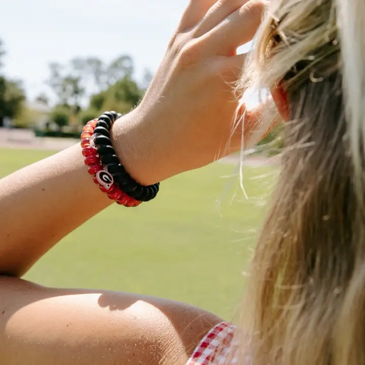 Teleties Spiral Hair Coils | Large | Go Dawgs! Hair Ties
