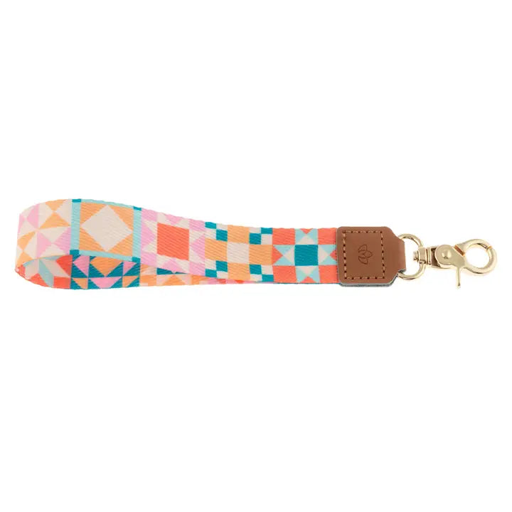 Karma Quilt Blocks Lanyard Keychain