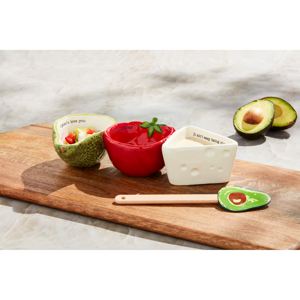 MUD PIE GUAC SALSA QUESO TRIPLE TIDBIT