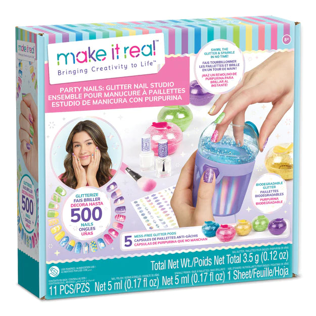MAKE IT REAL PARTY NAILS: GLITTER NAIL STUDIO