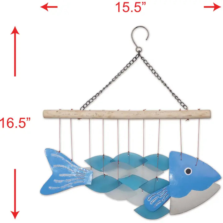 Sunset Vista Designs Bali Fish Glass Chime