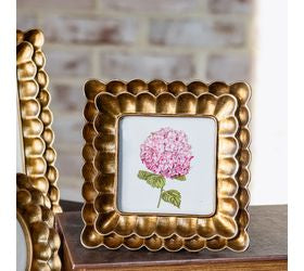 pD HOME 4 X 4 SQ. BRONZE SCALLOP FRAME