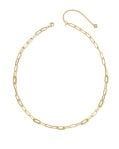 KENDRA SCOTT BELLA CHAIN NECKLACE GOLD WHITE CZ