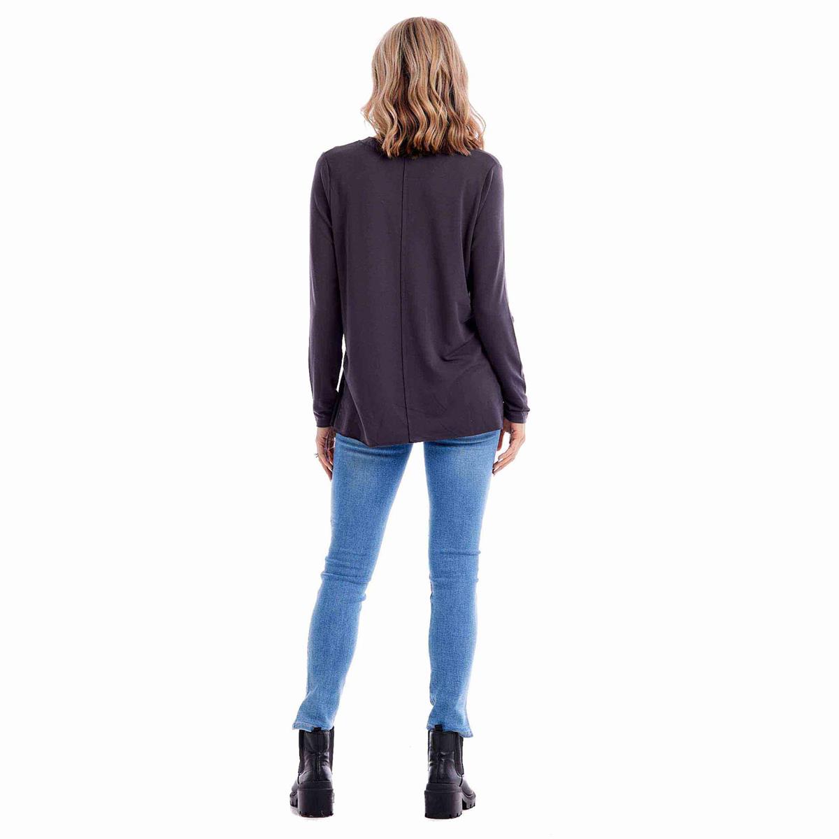 MUD PIE BLACK DEMPSEY LONG SLEEVE TEE
