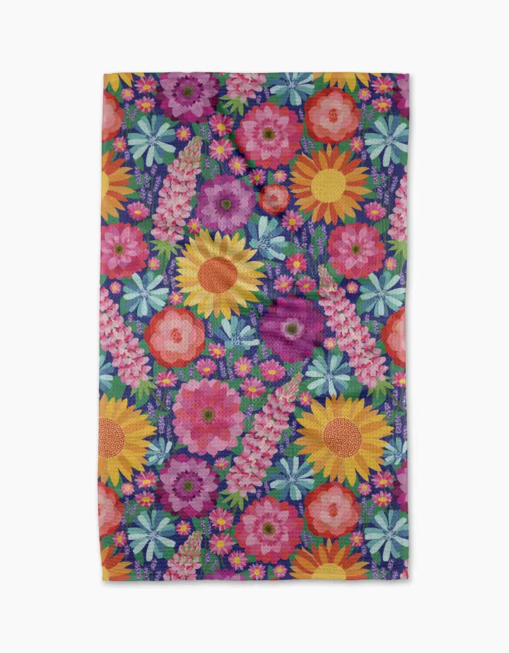 Geometry Spring Blooms Tea Towel