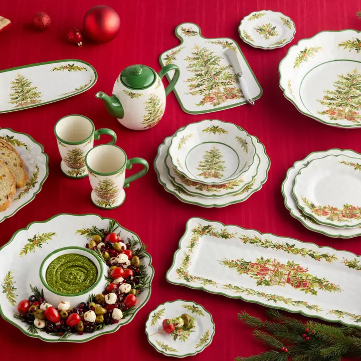 Certified International Holly Tree Melamine Tray and Bowl Gift