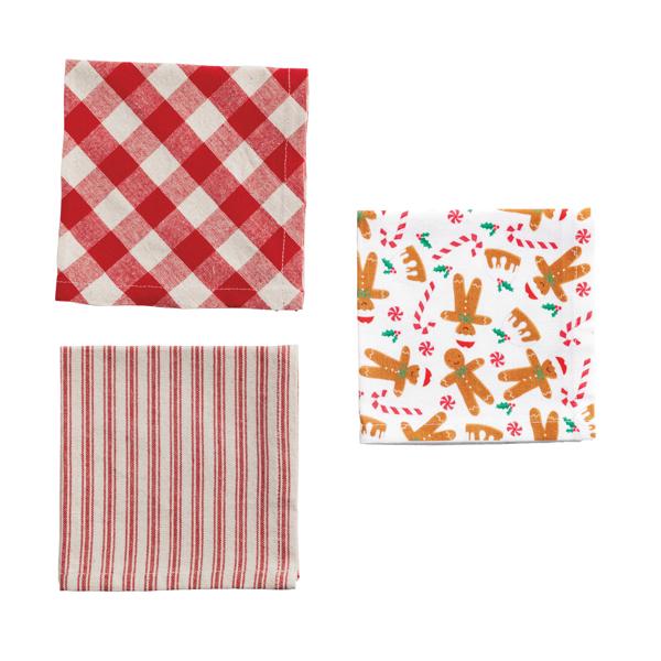 MUD PIE SANTA BASKET TOWEL SET