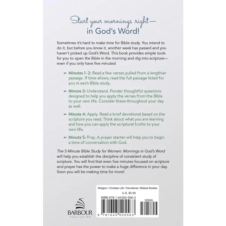 The 5-Minute Bible Study For Women: Mornings in God's Word