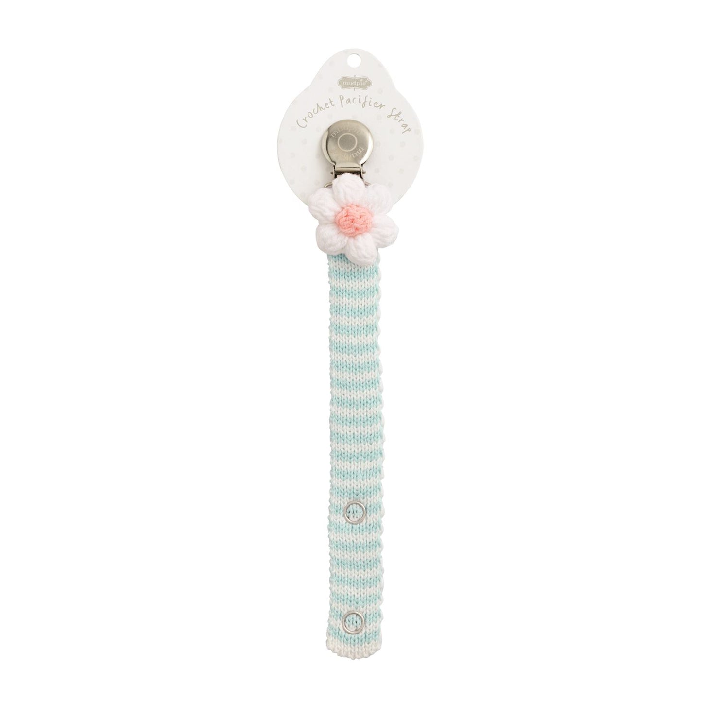 MUD PIE WHITE FLOWER CROCHET PACY STRAP