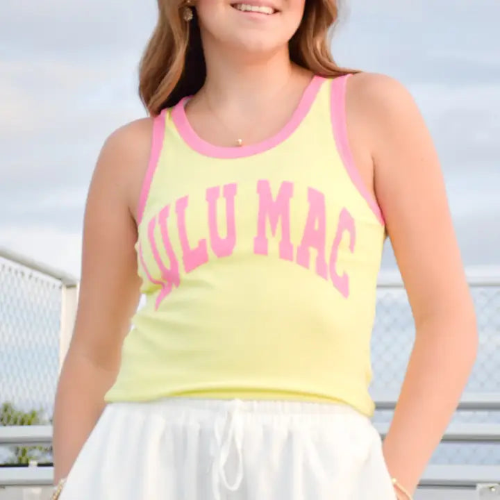 Lulu Mac-Tank- Neon Yellow/Bubblegum