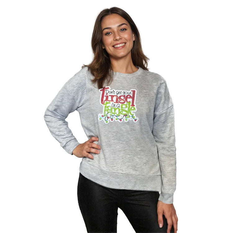 A Walk In The Park In A Tangle Sequin Boxy Crew