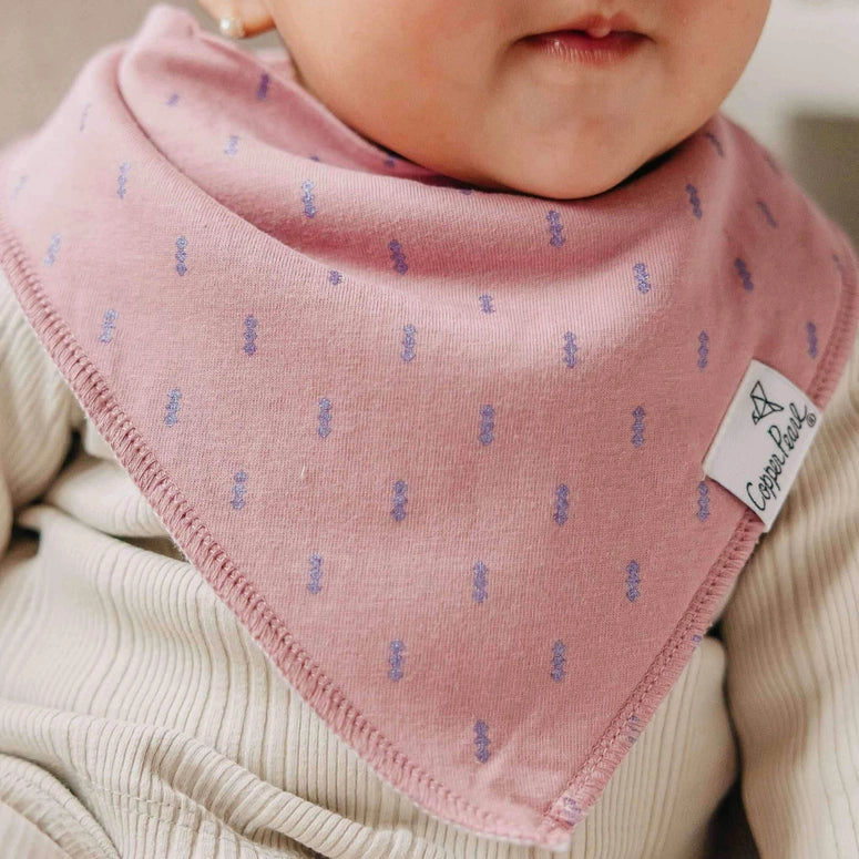 Copper Pearl Baby Bandana Bibs - Lola